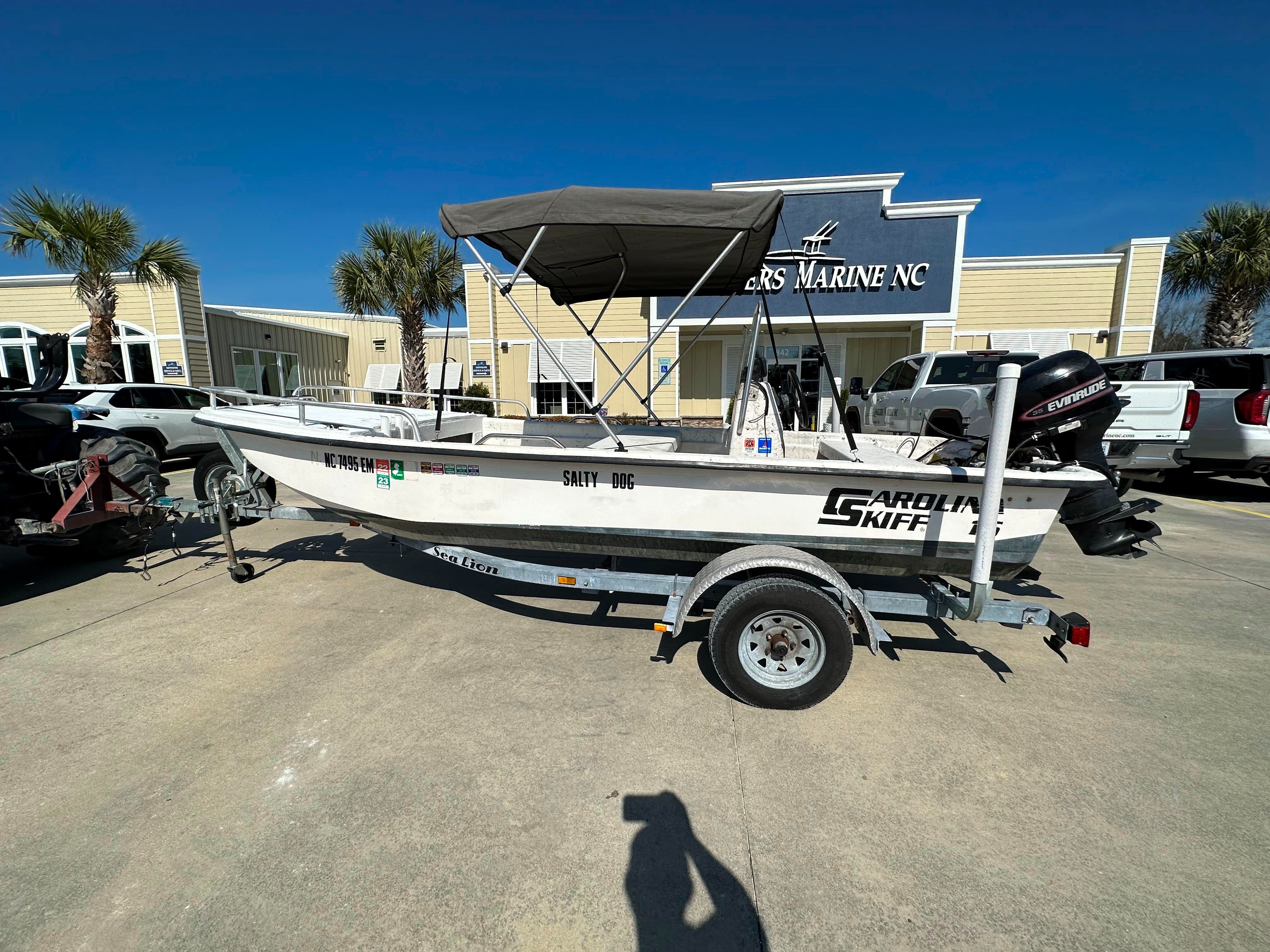 1997 CAROLINA SKIFF J16 CC Skiff Power Boat For Sale in Supply,