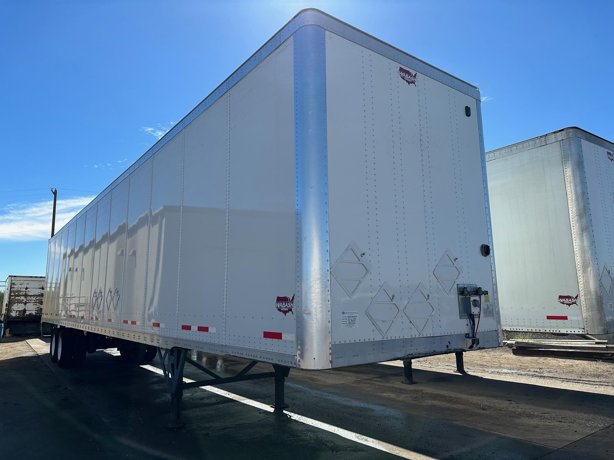 2020 WABASH 53' AIR RIDE DRY VAN W SWING DOORS, ALUM ROOF, PLA TRAILER