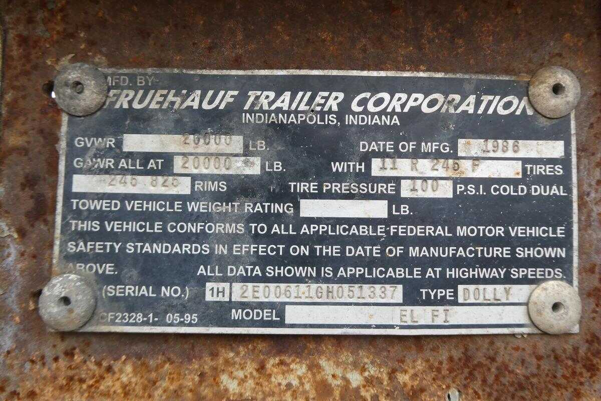 1986 Fruehauf el fi