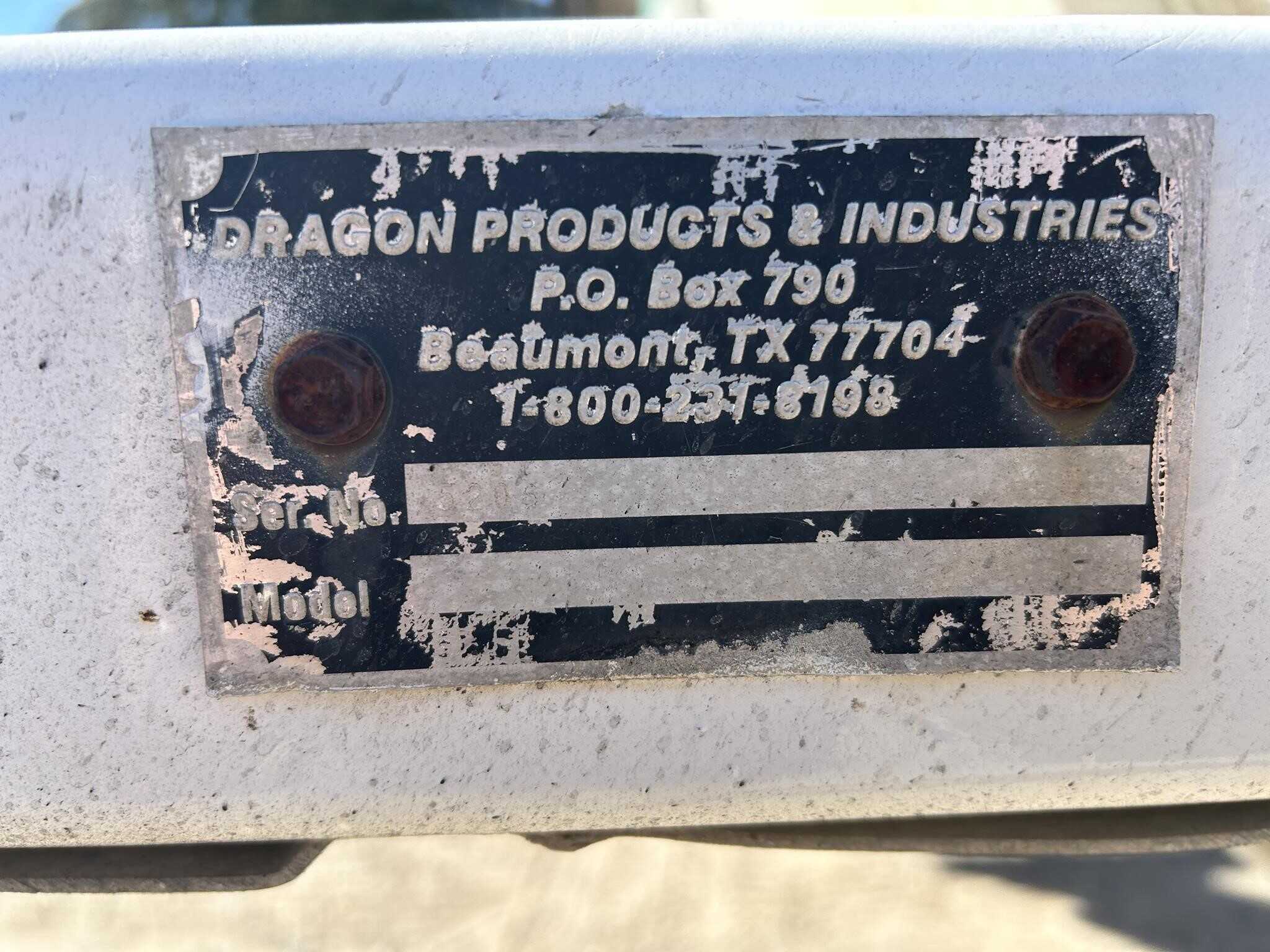 2007 Dragon 4000 gallon tank