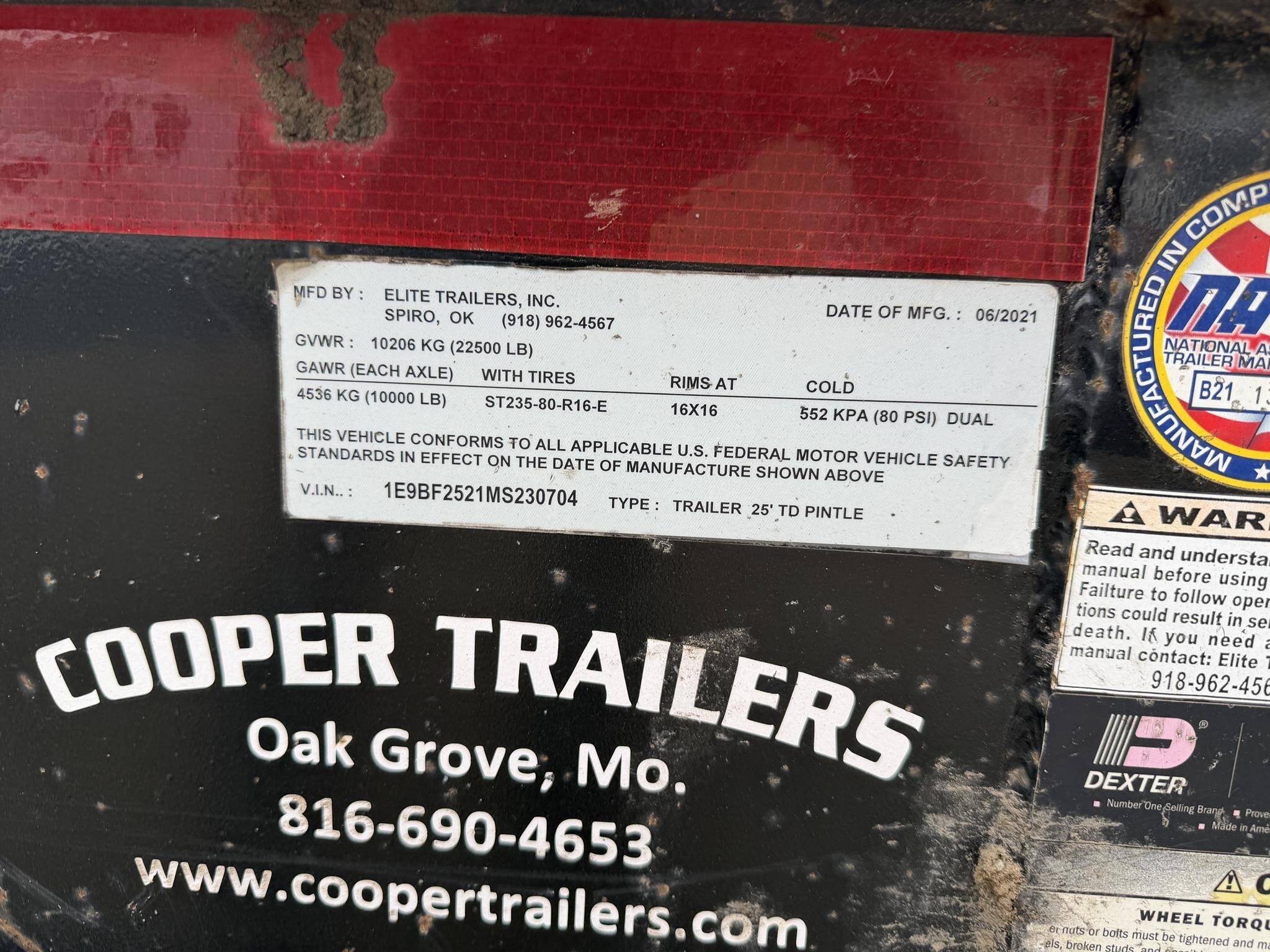 2021 Elite 10 ton equipment trailer
