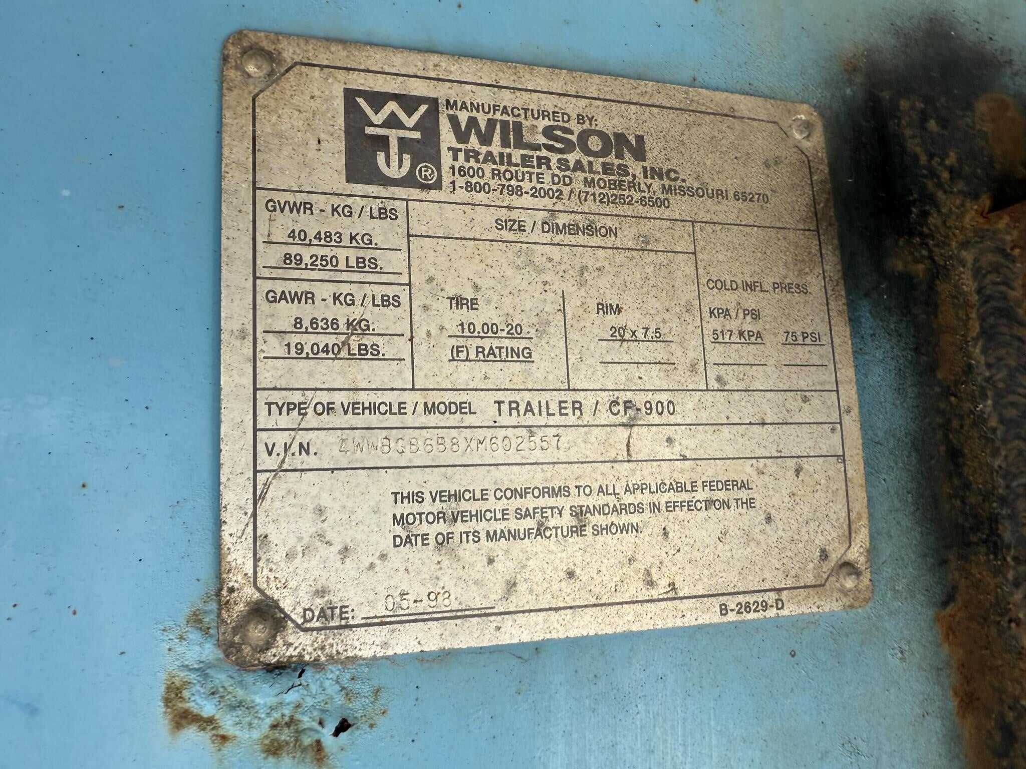 1999 Wilson 48 ft flat bed