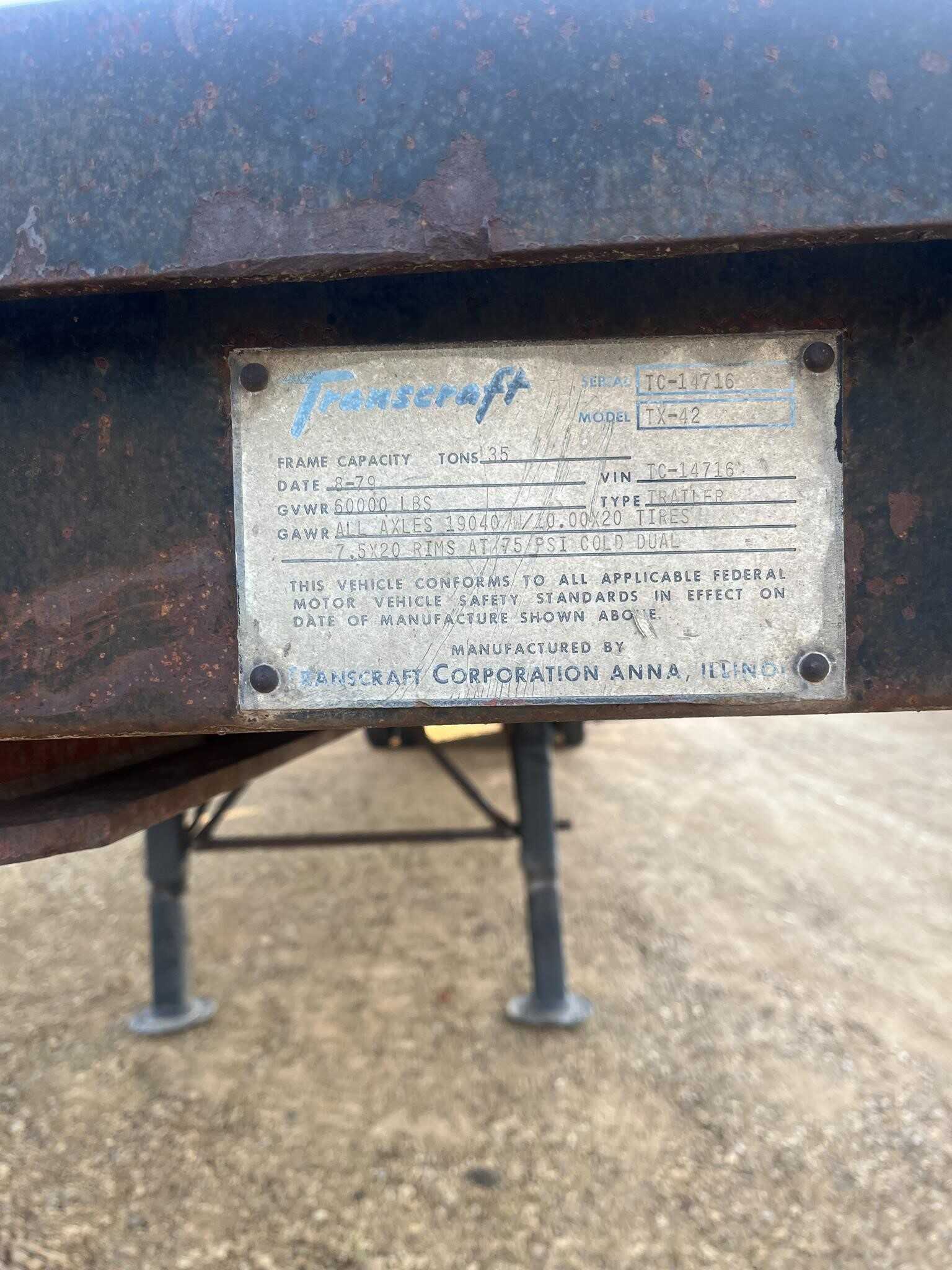 1979 Transcraft 40 ft flat bed