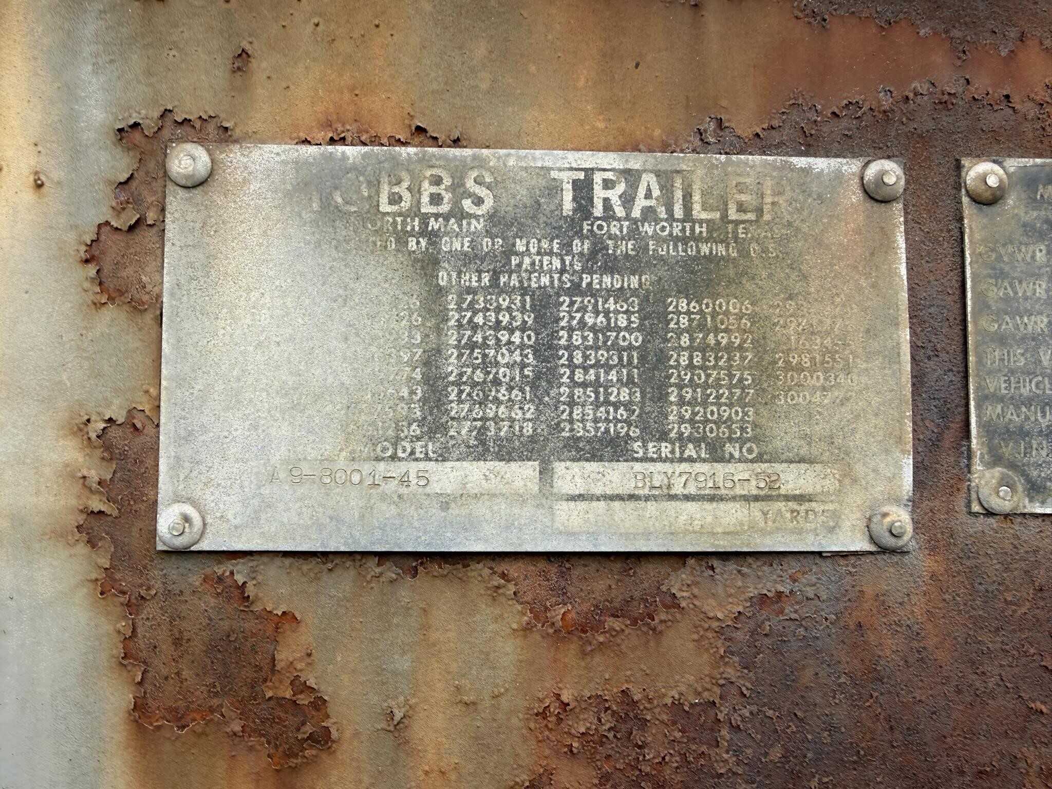 1980 Fruehauf 45 ft dry van