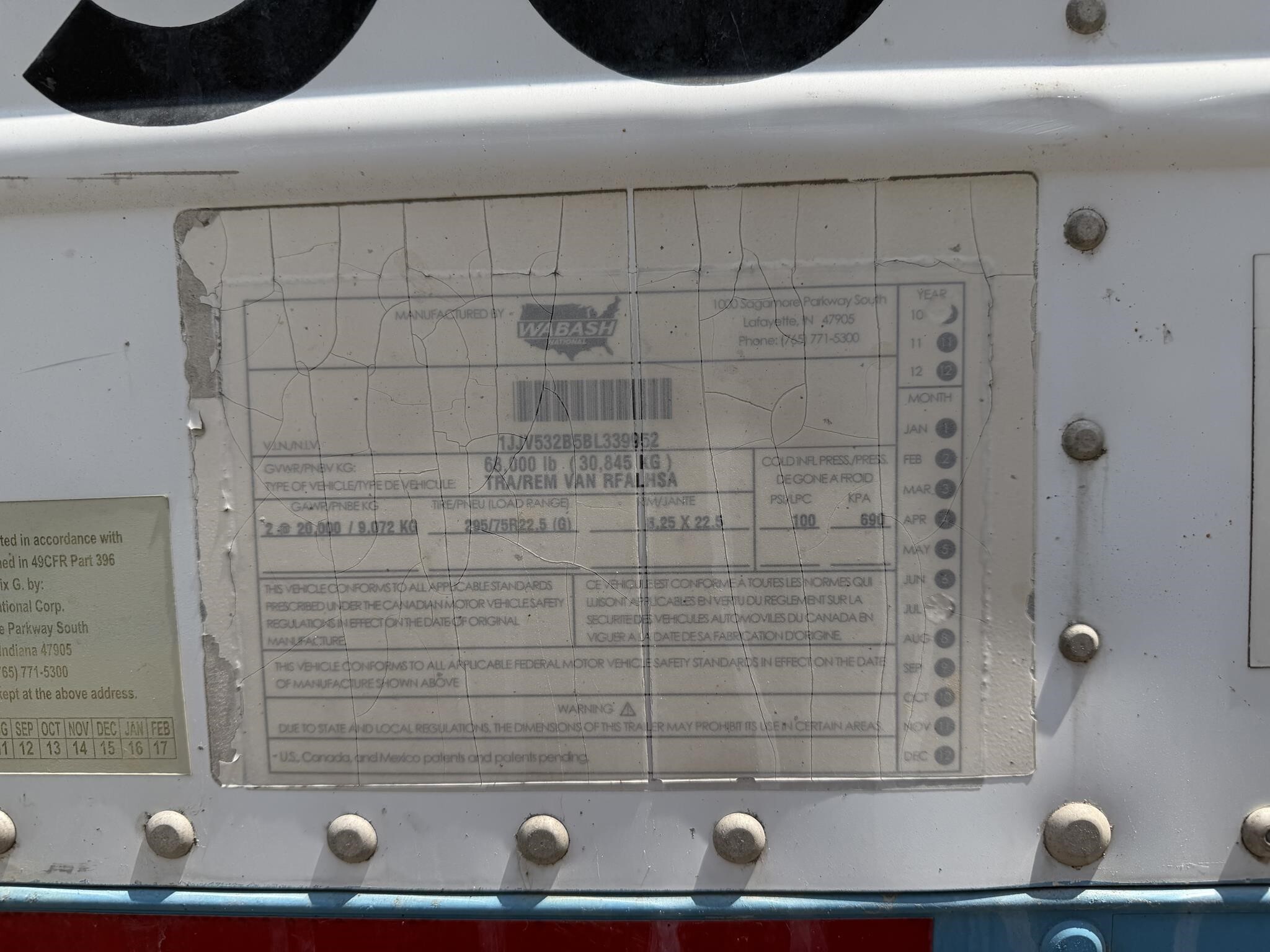 2011 Wabash 53 ft reefer