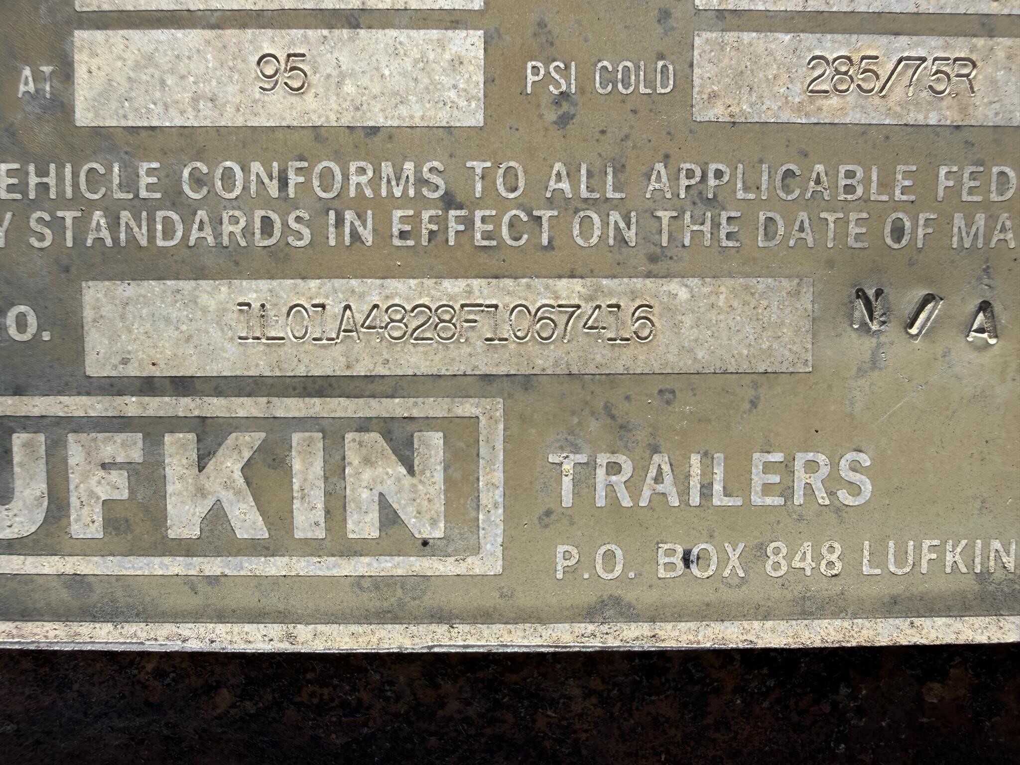 1985 Lufkin 48 ft dry van